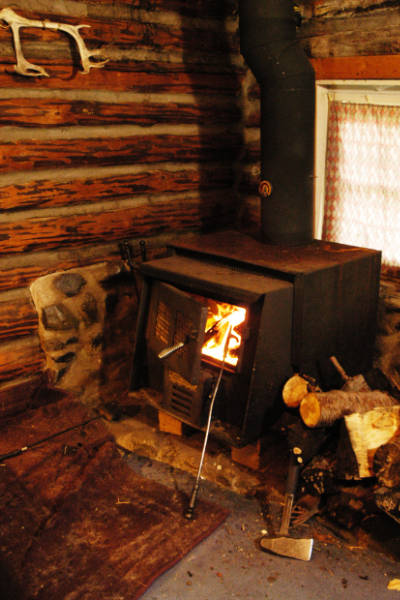 Cabin Fireplace